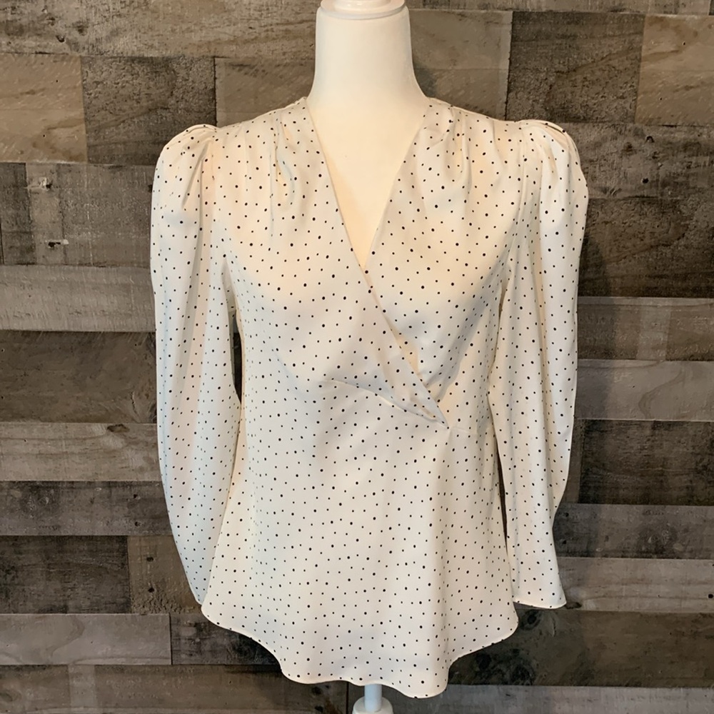 Express Long Sleeve Polka Dot Top Size S